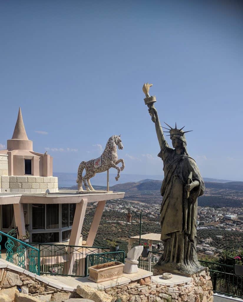 דרוזים בגליל - מע'אר פסטיבל הזית בגליל תצפית מביתו של האמן חיכמת חריס